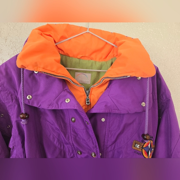 Vintage BOGNER Helicopter Ski Jacket Size women's 8 purple retro Aviation - Picture 2 of 11